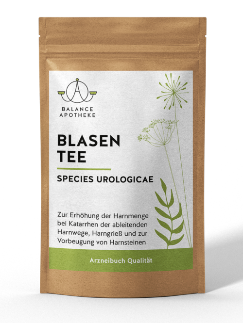 Blasentee Species Urologicae zur Erhöhung der Harnmenge bei Katarrhen der ableitenden Harnwege, Harngrieß und zur Vorbeugung von Harnsteinen.